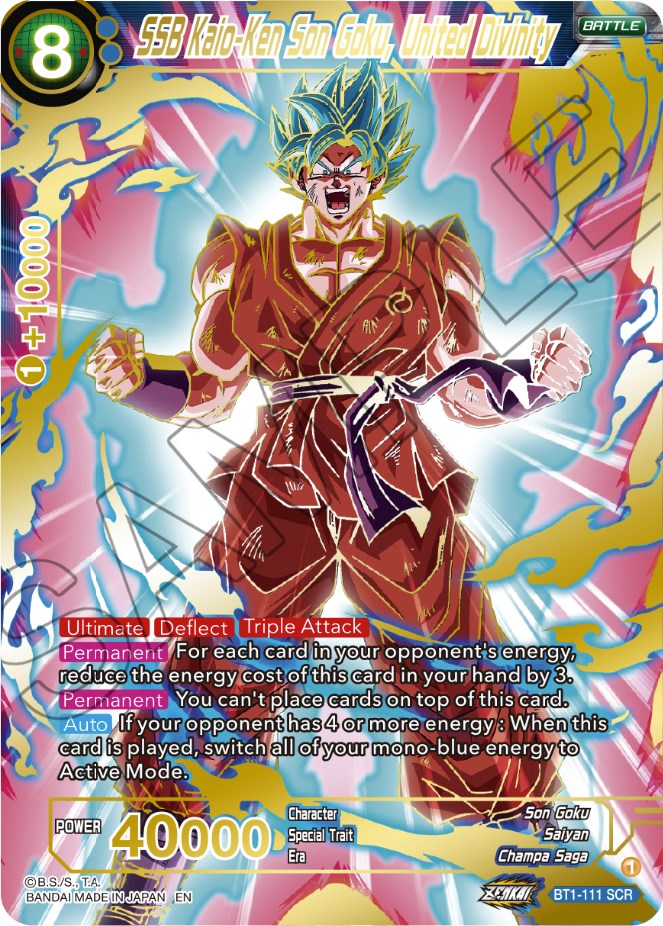 SSB Kaio-Ken Son Goku, United Divinity (BT1-111) [Dawn of the Z-Legends] | Devastation Store