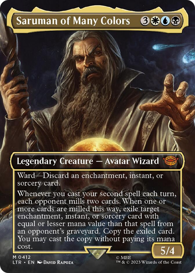 Saruman of Many Colors (Borderless Alternate Art) [The Lord of the Rings: Tales of Middle-Earth] | Devastation Store