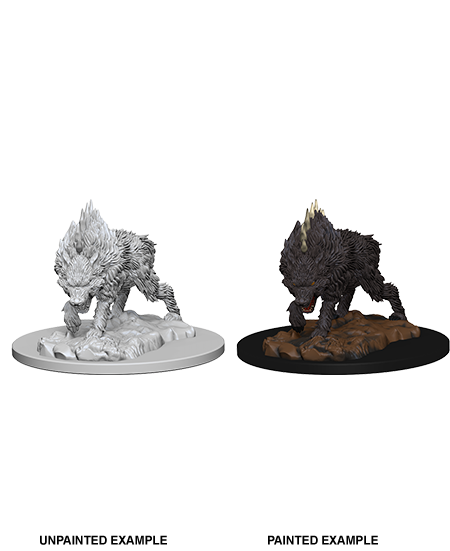 Pathfinder Deep Cuts Unpainted Miniatures: Dire Wolf - Devastation Store | Devastation Store