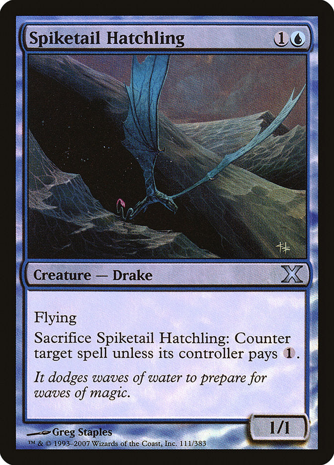 Spiketail Hatchling (Premium Foil) [Tenth Edition] | Devastation Store