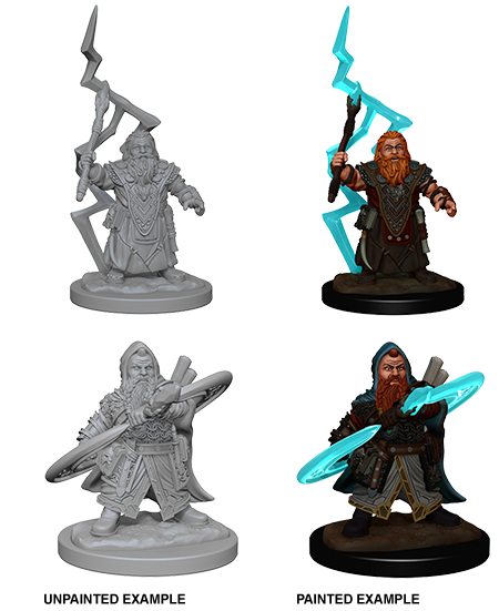 Pathfinder Deep Cuts Unpainted Miniatures: Dwarf Male Sorcerer - Devastation Store | Devastation Store