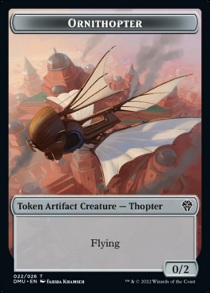 Bird (002) // Ornithopter Double-sided Token [Dominaria United Tokens] | Devastation Store