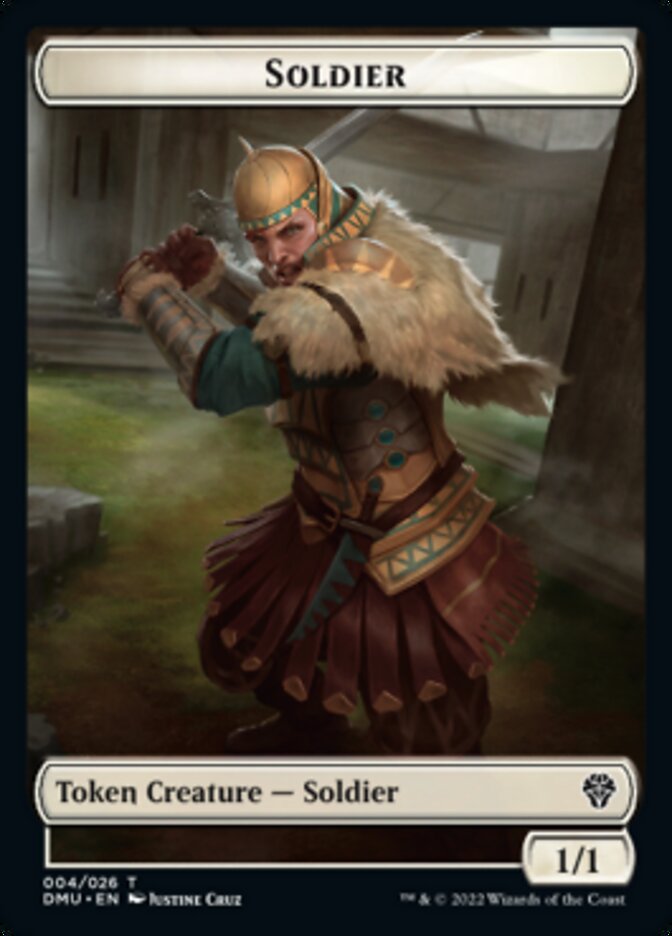 Soldier // Dragon Double-sided Token [Dominaria United Tokens] | Devastation Store