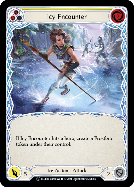 Icy Encounter (Yellow) [U-ELE158] Unlimited Rainbow Foil | Devastation Store