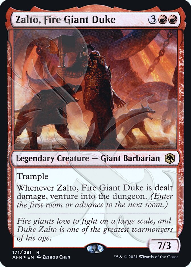 Zalto, Fire Giant Duke (Ampersand Promo) [Dungeons & Dragons: Adventures in the Forgotten Realms Promos] | Devastation Store
