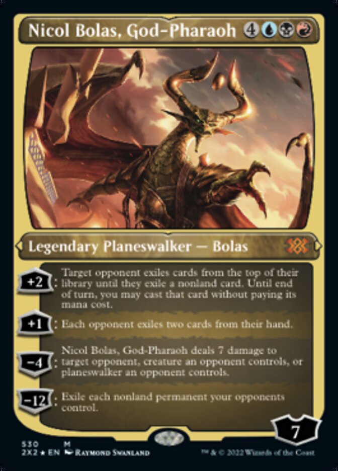 Nicol Bolas, God-Pharaoh (Foil Etched) [Double Masters 2022] | Devastation Store