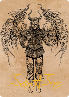 Raphael, Fiendish Savior Art Card (75) (Gold-Stamped Signature) [Commander Legends: Battle for Baldur's Gate Art Series] | Devastation Store