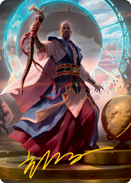 Teferi, Who Slows the Sunset Art Card (Gold-Stamped Signature) [Innistrad: Midnight Hunt Art Series] | Devastation Store