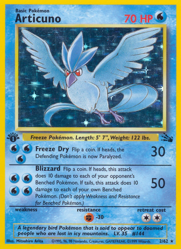 Articuno (2/62) [Fossil 1st Edition] | Devastation Store