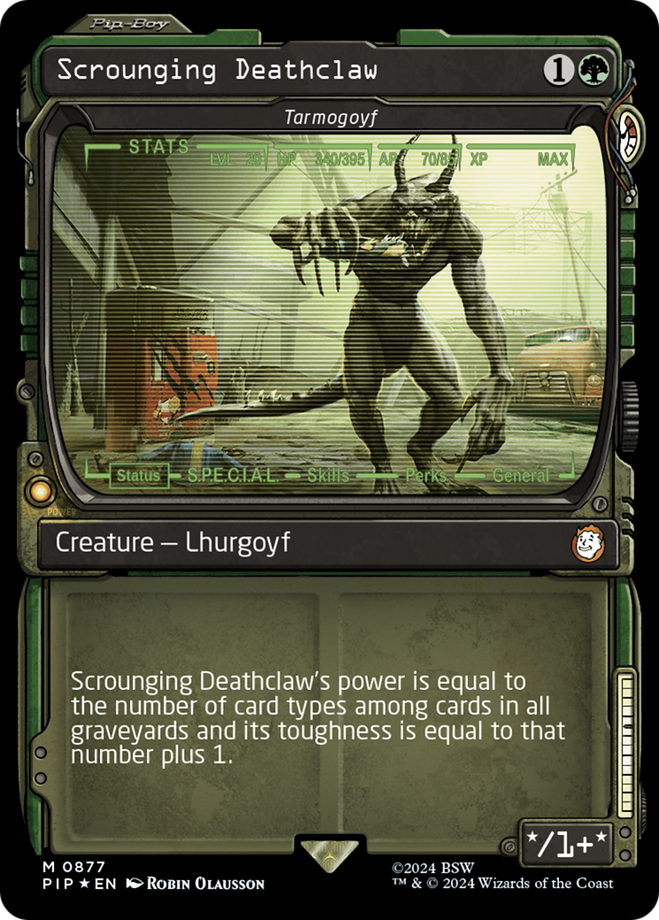 Scrounging Deathclaw - Tarmogoyf (Showcase) (Surge Foil) [Fallout] | Devastation Store