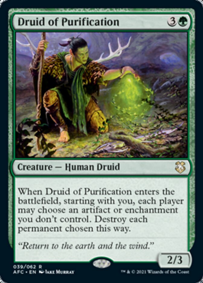 Druid of Purification [Dungeons & Dragons: Adventures in the Forgotten Realms Commander] | Devastation Store