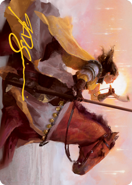 Sunrise Cavalier Art Card (Gold-Stamped Signature) [Innistrad: Midnight Hunt Art Series] | Devastation Store