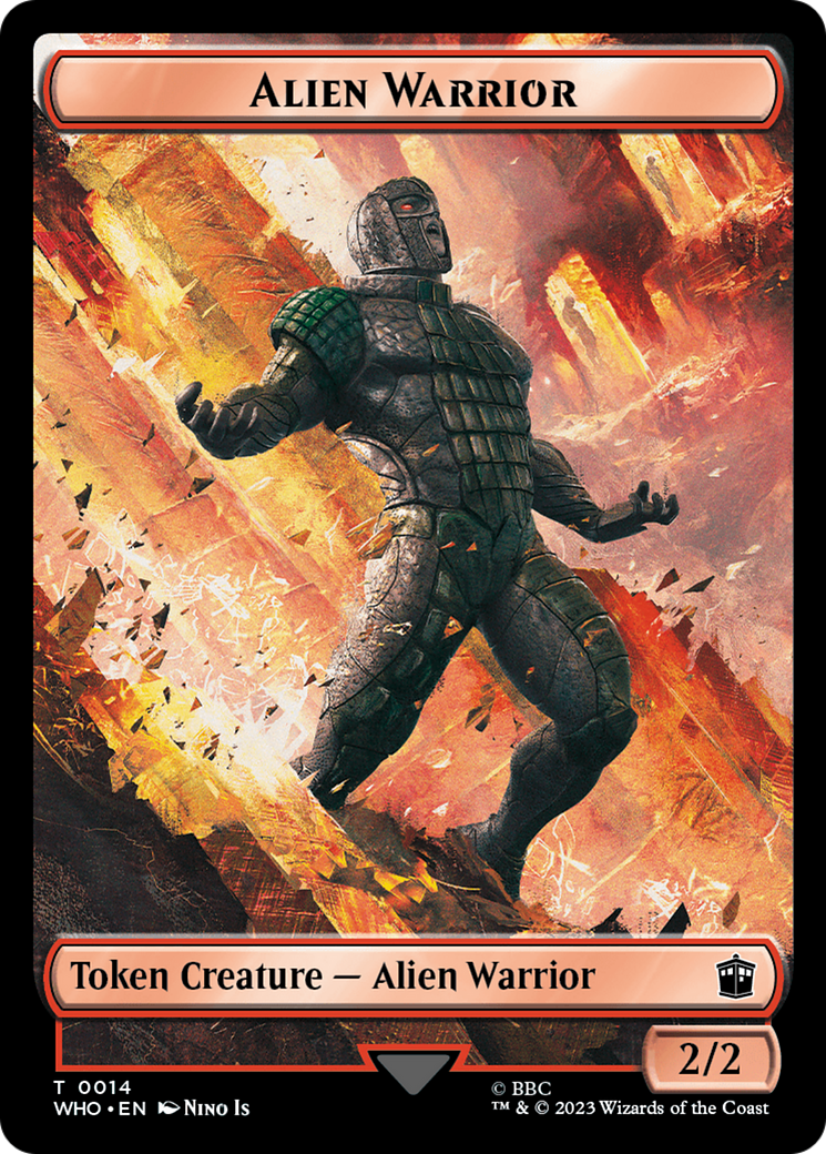 Alien Warrior // Treasure (0030) Double-Sided Token [Doctor Who Tokens] | Devastation Store