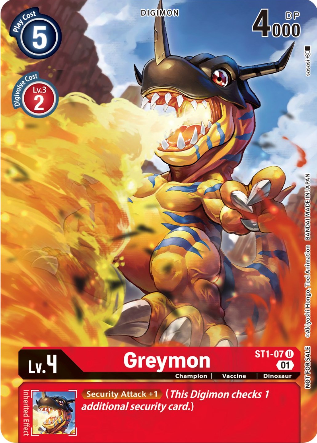Greymon [ST1-07] (Dimensional Phase Pre-Release Pack) [Starter Deck: Gaia Red Promos] | Devastation Store