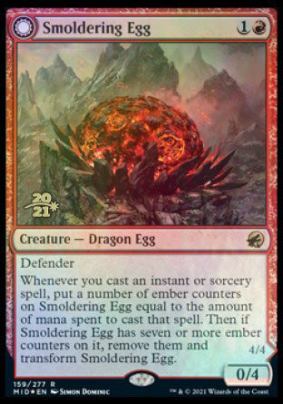 Smoldering Egg // Ashmouth Dragon [Innistrad: Midnight Hunt Prerelease Promos] | Devastation Store