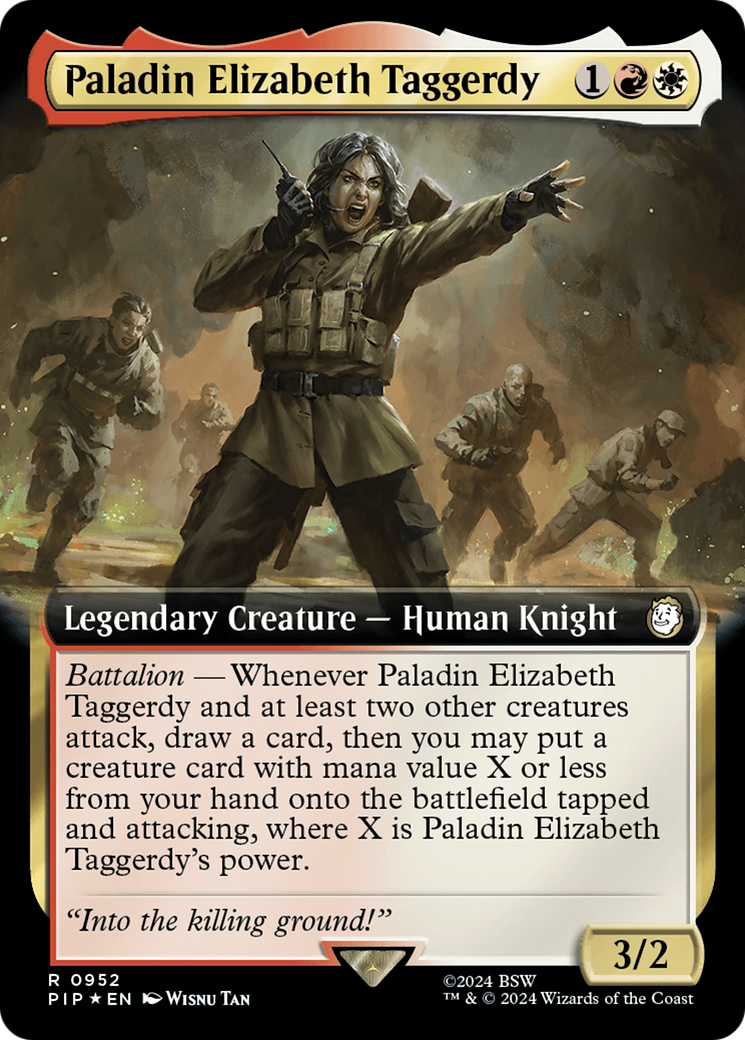 Paladin Elizabeth Taggerdy (Extended Art) (Surge Foil) [Fallout] | Devastation Store