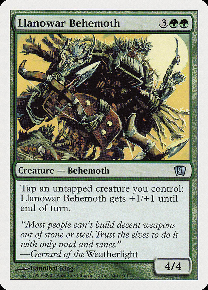 Llanowar Behemoth (8th Edition) [Oversize Cards] | Devastation Store