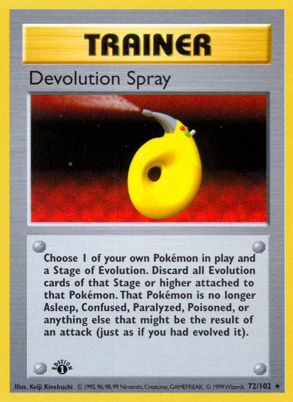 Devolution Spray (72/102) (Shadowless) [Base Set 1st Edition] | Devastation Store