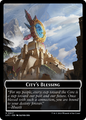 City's Blessing // Dinosaur Double-Sided Token [The Lost Caverns of Ixalan Commander Tokens] | Devastation Store