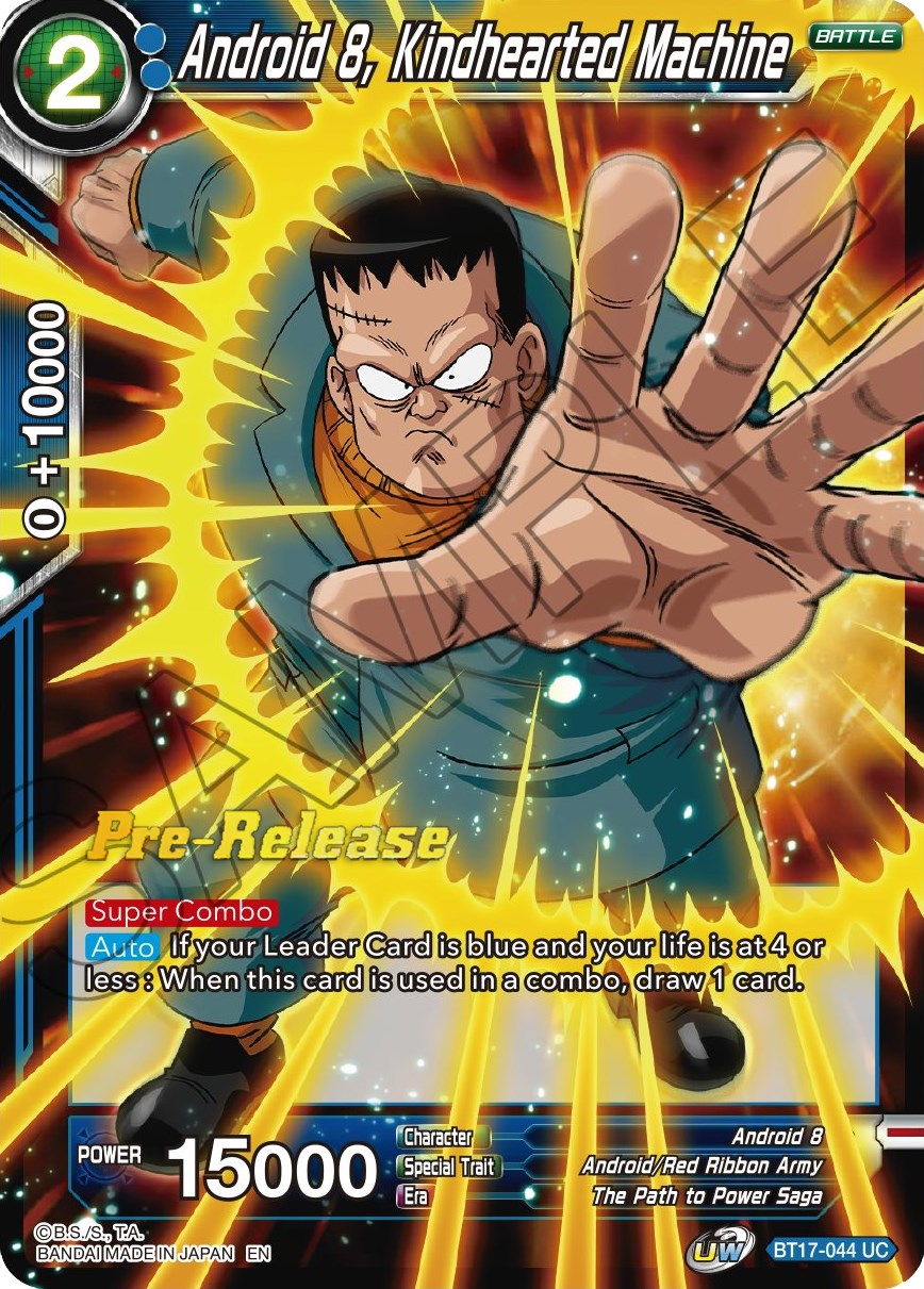 Android 8, Kindhearted Machine (BT17-044) [Ultimate Squad Prerelease Promos] | Devastation Store