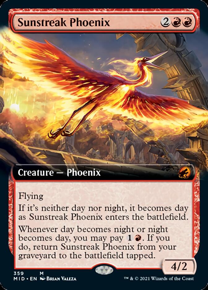 Sunstreak Phoenix (Extended) [Innistrad: Midnight Hunt] | Devastation Store