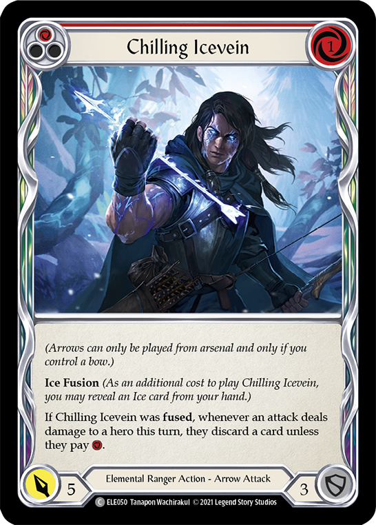 Chilling Icevein (Red) [ELE050] (Tales of Aria)  1st Edition Rainbow Foil | Devastation Store