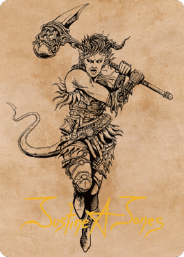 Karlach, Fury of Avernus Art Card (54) (Gold-Stamped Signature) [Commander Legends: Battle for Baldur's Gate Art Series] | Devastation Store