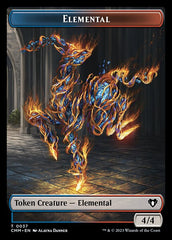 Soldier // Elemental (0037) Double-Sided Token [Commander Masters Tokens] | Devastation Store