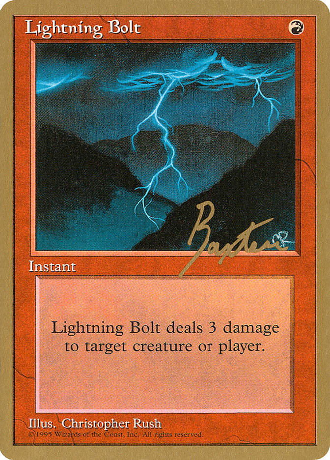 Lightning Bolt (George Baxter) [Pro Tour Collector Set] | Devastation Store