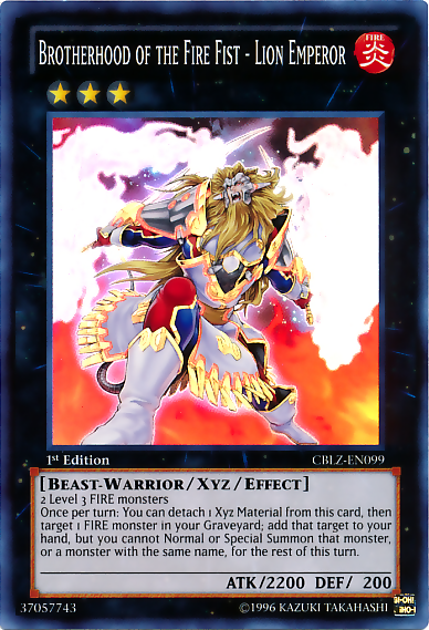 Brotherhood of the Fire Fist - Lion Emperor [CBLZ-EN099] Super Rare | Devastation Store