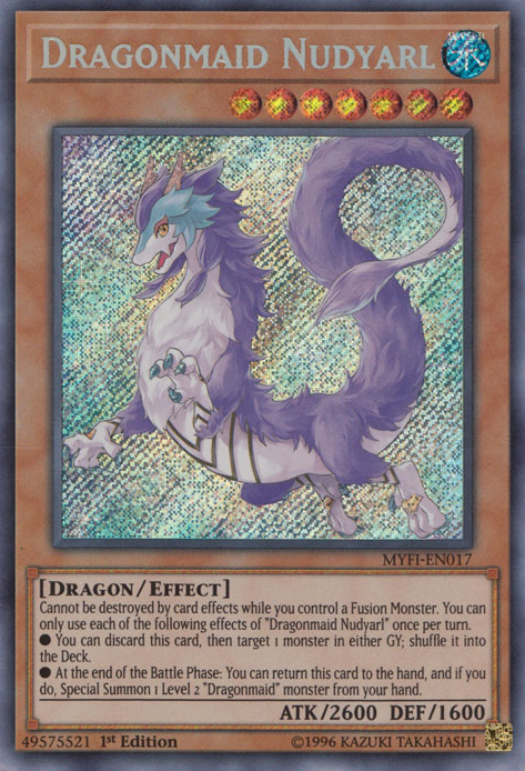 Dragonmaid Nudyarl [MYFI-EN017] Secret Rare | Devastation Store