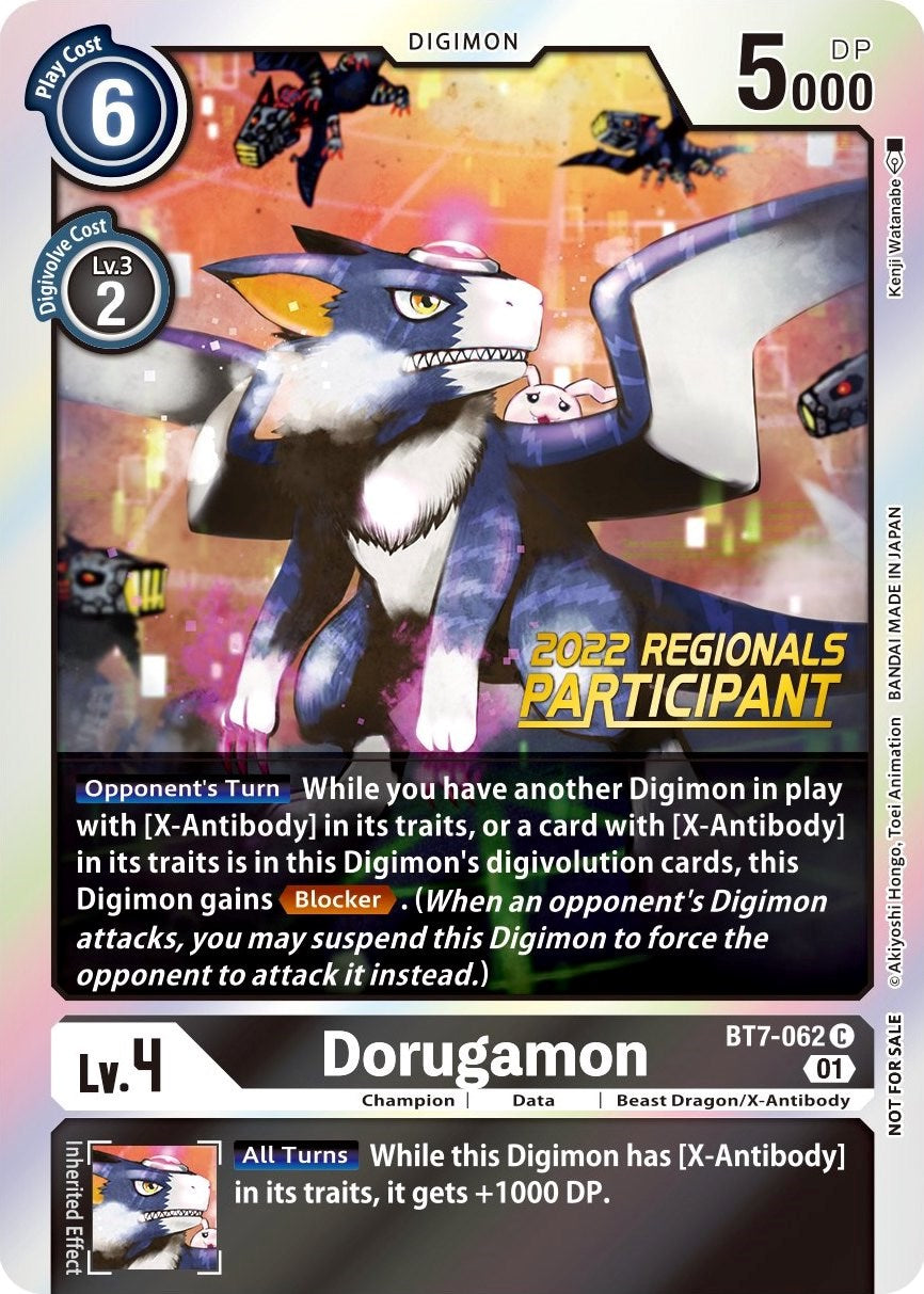 Dorugamon [BT7-062] (2022 Championship Offline Regional) (Online Participant) [Next Adventure Promos] | Devastation Store