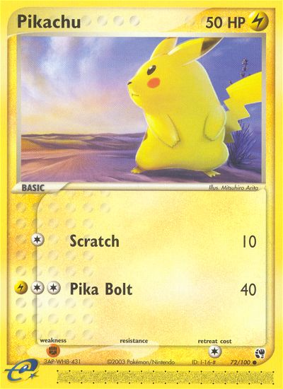 Pikachu (72/100) [EX: Sandstorm] | Devastation Store