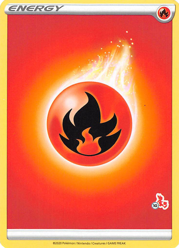 Fire Energy (Cinderace Stamp #10) [Battle Academy 2022] | Devastation Store