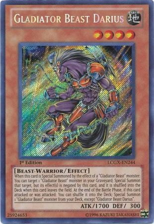 Gladiator Beast Darius [LCGX-EN244] Secret Rare | Devastation Store