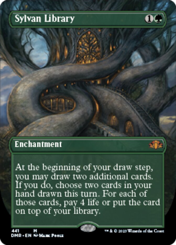 Sylvan Library (Borderless Alternate Art) [Dominaria Remastered] | Devastation Store