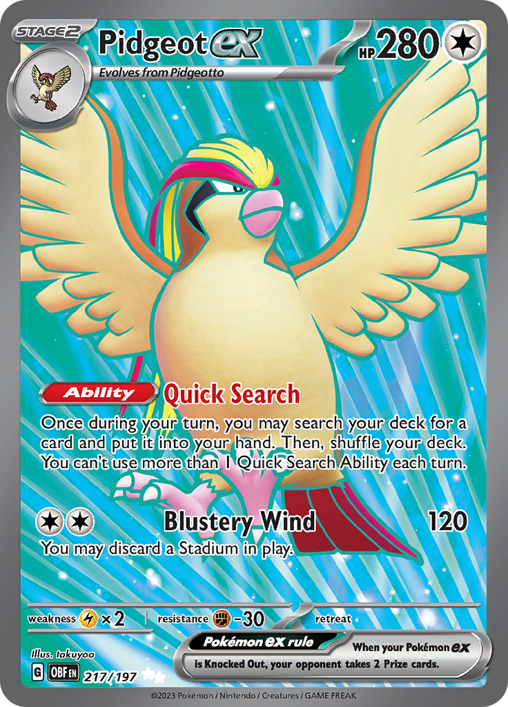 Pidgeot ex (217/197) [Scarlet & Violet: Obsidian Flames] | Devastation Store