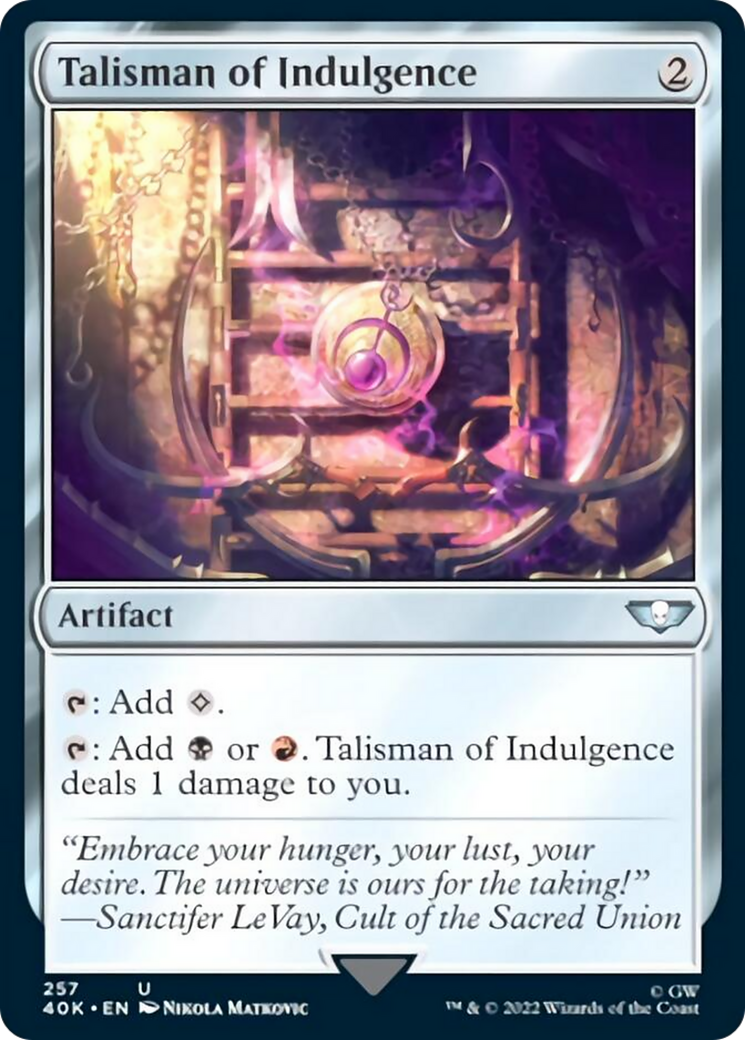 Talisman of Indulgence (Surge Foil) [Universes Beyond: Warhammer 40,000] | Devastation Store