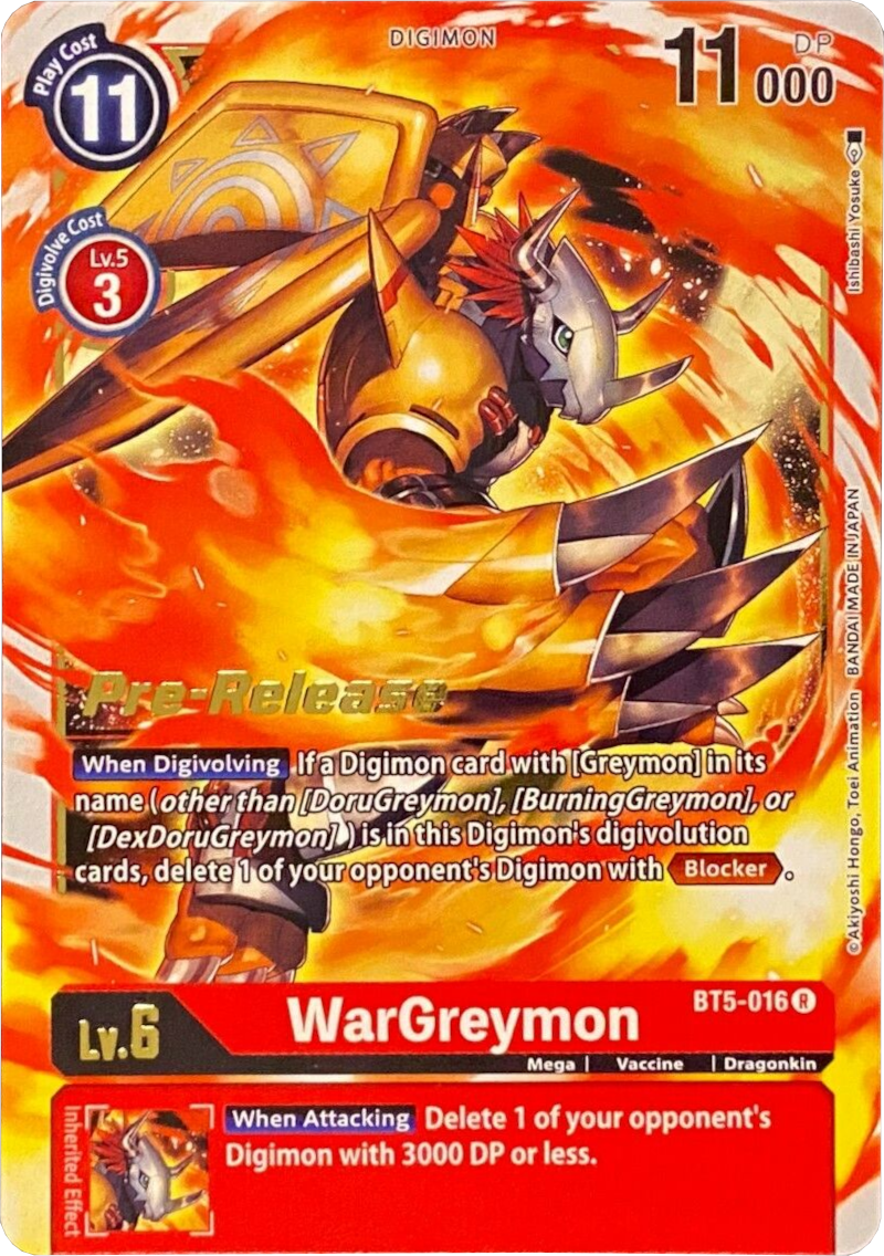 WarGreymon [BT5-016] [Battle of Omni Pre-Release Promos] | Devastation Store