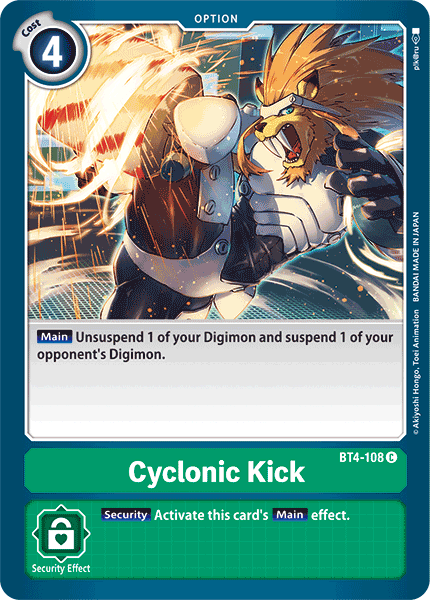 Cyclonic Kick [BT4-108] [Great Legend] | Devastation Store
