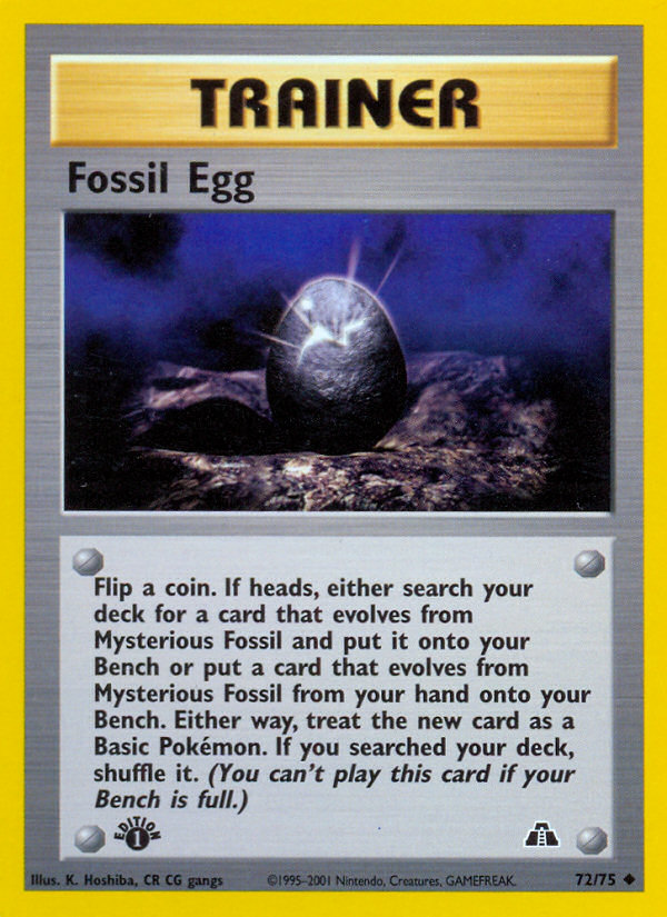 Fossil Egg (72/75) [Neo Discovery 1st Edition] | Devastation Store