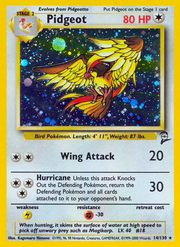 Pidgeot (14/130) [Base Set 2] | Devastation Store