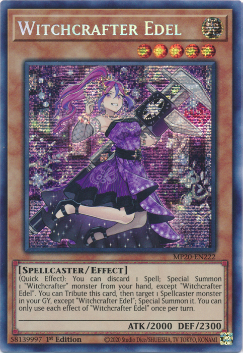 Witchcrafter Edel [MP20-EN222] Prismatic Secret Rare | Devastation Store