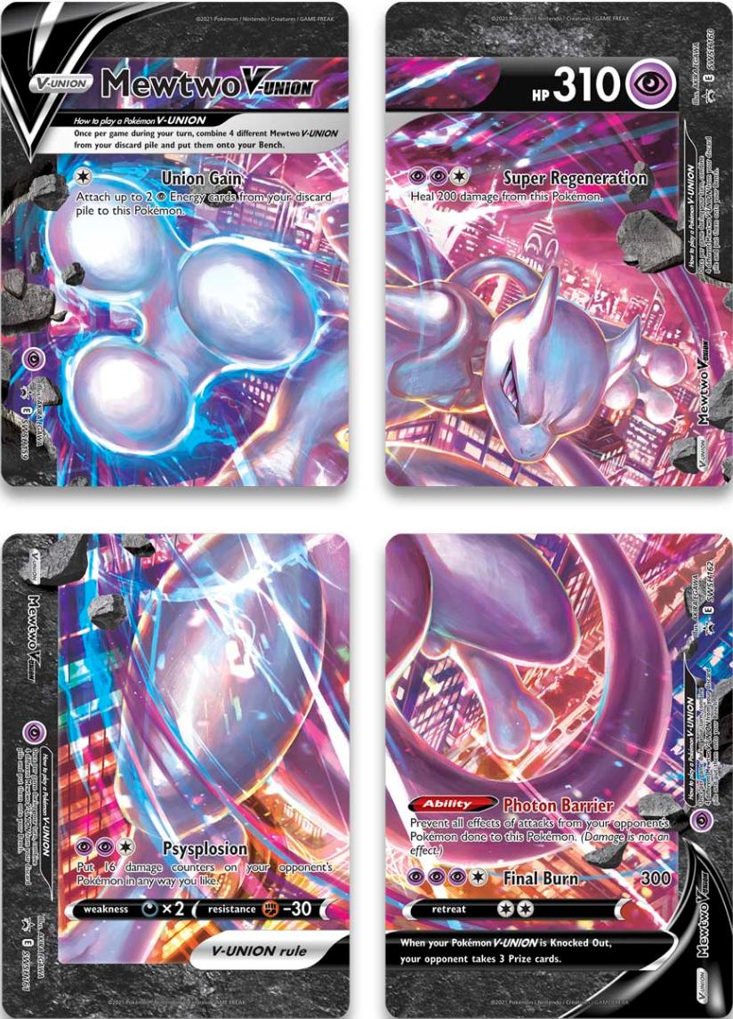 Mewtwo V-Union (Set of 4) [Sword & Shield: Black Star Promos] | Devastation Store