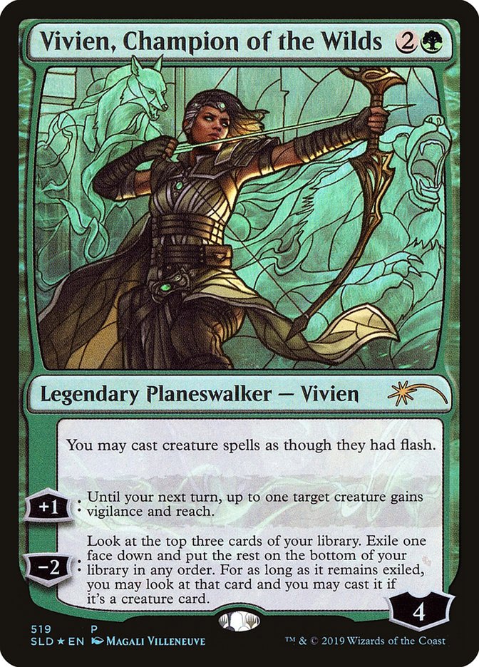 Vivien, Champion of the Wilds (Stained Glass) [Secret Lair Drop Promos] | Devastation Store