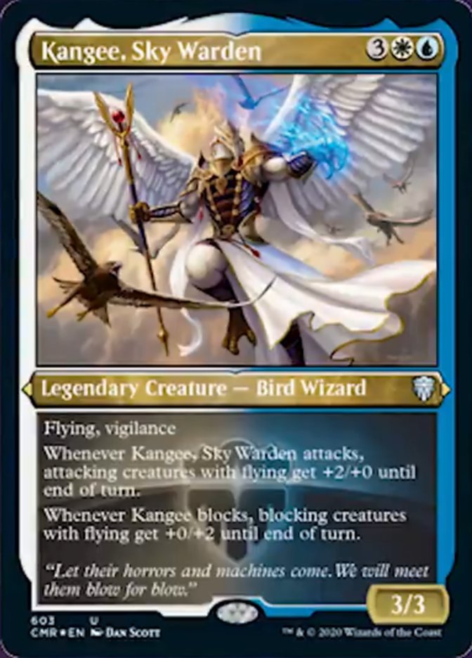 Kangee, Sky Warden (Etched) [Commander Legends] | Devastation Store