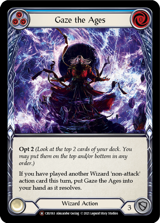 Gaze the Ages (Rainbow Foil) [CRU163-RF] Unlimited Rainbow Foil | Devastation Store