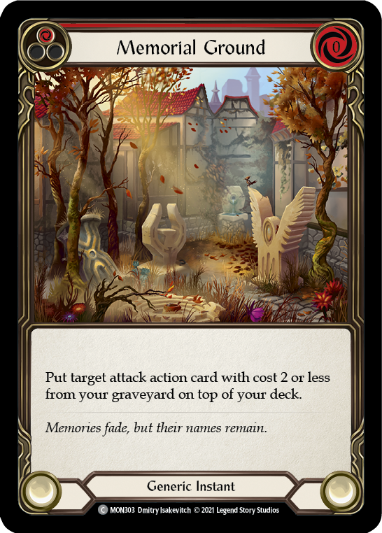 Memorial Ground (Red) [MON303] 1st Edition Normal - Devastation Store | Devastation Store