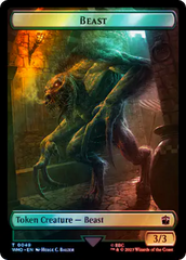 Soldier // Beast Double-Sided Token (Surge Foil) [Doctor Who Tokens] | Devastation Store