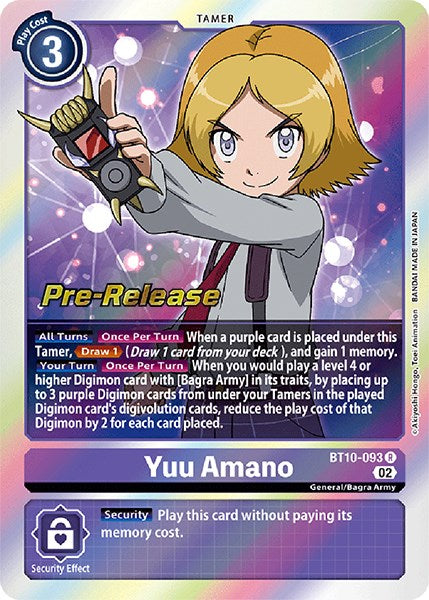 Yuu Amano [BT10-093] [Xros Encounter Pre-Release Cards] | Devastation Store